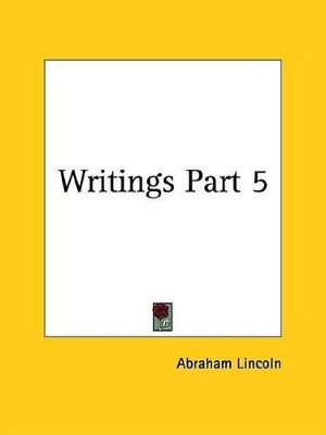 Book cover for Writings Part 5