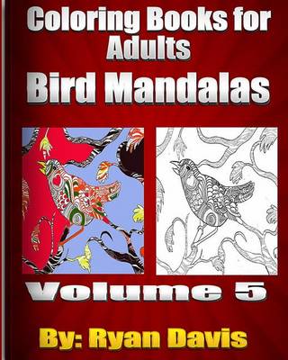 Book cover for Coloring Books for Adults - Bird Mandalas