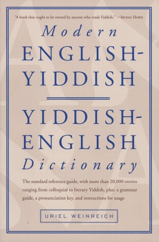 Book cover for Modern English-Yiddish Dictionary