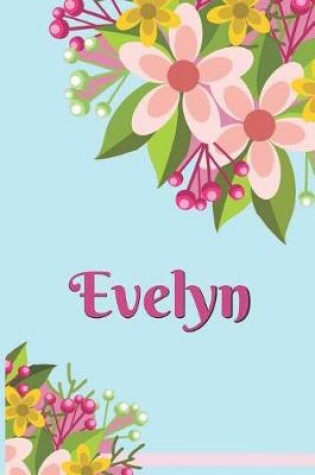Cover of Evelyn Personalized Blank Lined Journal Notebook