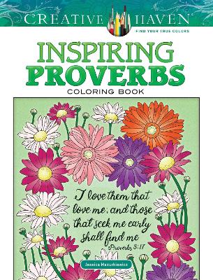 Book cover for Creative Haven Inspiring Proverbs Coloring Book