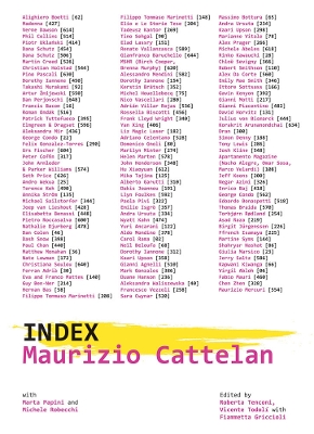 Book cover for Maurizio Cattelan: Index