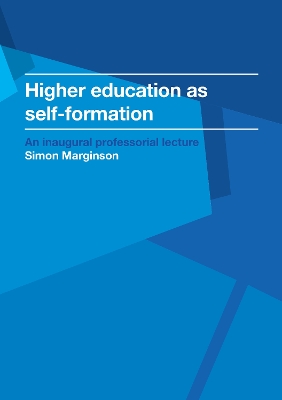 Cover of Higher education as self-formation