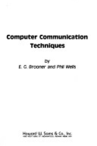 Cover of Computer Communication Techniques