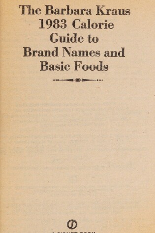 Cover of Barbara Kraus' Calorie Guide to Brand Names and Basic Foods1983