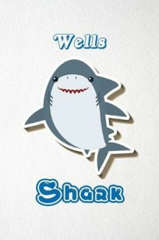 Cover of Wells Shark A5 Lined Notebook 110 Pages