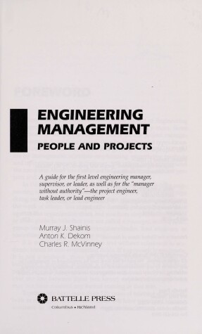 Book cover for Engineering Management