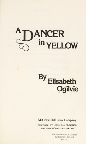 Book cover for A Dancer in Yellow