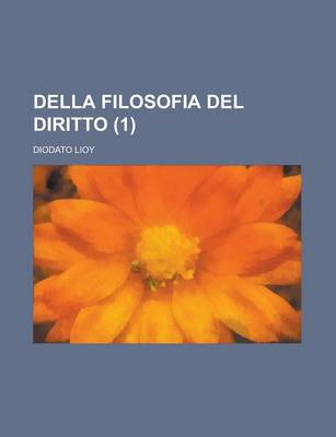 Book cover for Della Filosofia del Diritto (1)