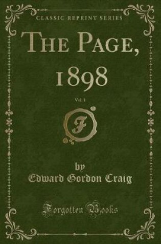 Cover of The Page, 1898, Vol. 1 (Classic Reprint)