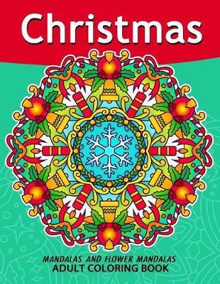 Book cover for Christmas Mandala Adult Coloring Books