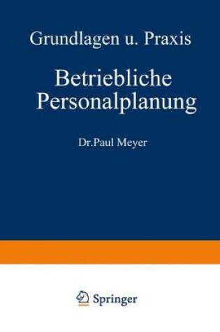 Cover of Betriebliche Personalplanung