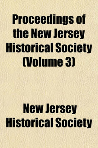 Cover of Proceedings of the New Jersey Historical Society Volume 1-4
