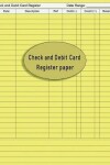 Book cover for Check and Debit Card Register paper