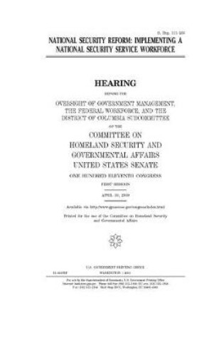 Cover of National security reform