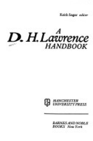 Cover of A D. H. Lawrence Handbook
