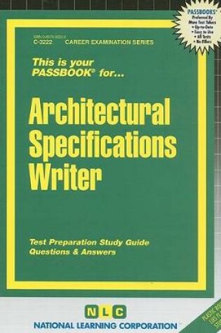 Cover of Architectural Specifications Writer