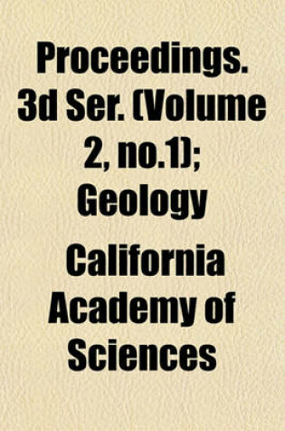 Cover of Proceedings. 3D Ser. (Volume 2, No.1); Geology