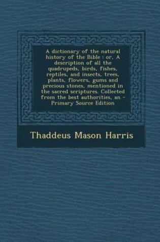 Cover of A Dictionary of the Natural History of the Bible