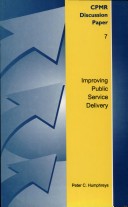 Book cover for Improving Public Service Delivery