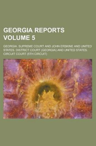 Cover of Georgia Reports Volume 5