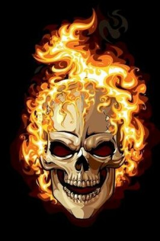 Cover of Flaming Skull Halloween Journal Notebook
