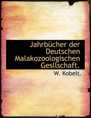 Book cover for Jahrbucher Der Deutschen Malakozoologischen Gesllschaft.