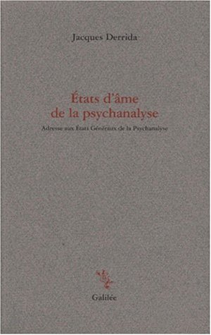 Book cover for Etats d'ame de la psychanalyse