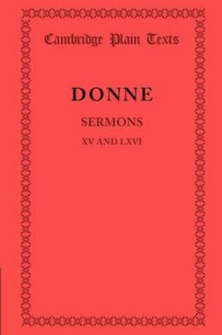 Cover of Sermons XV and LXVI