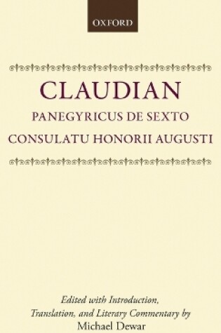 Cover of Panegyricus de Sexto Consulatu Honorii Augusti