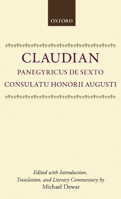 Book cover for Panegyricus de Sexto Consulatu Honorii Augusti