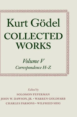 Book cover for Kurt Gödel: Collected Works: Volume V