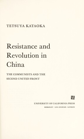 Book cover for Resistance and Revolution in China