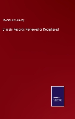 Book cover for Classic Records Reviewed or Deciphered