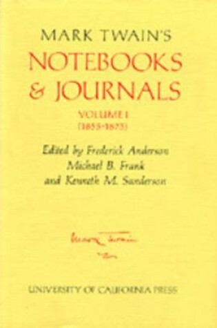 Cover of Mark Twain's Notebooks & Journals, Volume I
