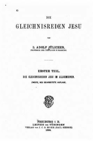 Cover of Die Gleichnisreden Jesu