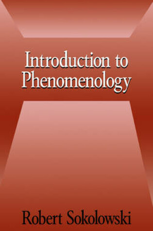 Cover of Introduction to Phenomenology