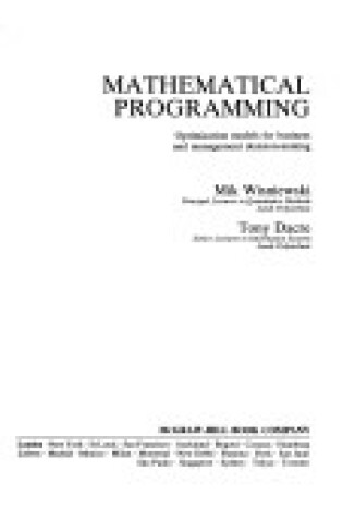 Cover of Mathematical Programming