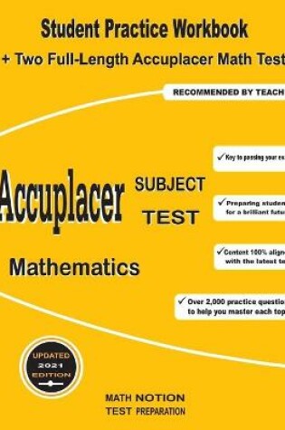 Cover of Accuplacer Subject Test Mathematics
