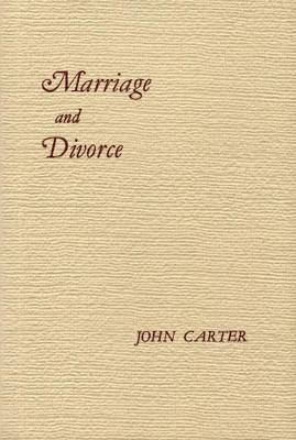 Book cover for Marriage and Divorce