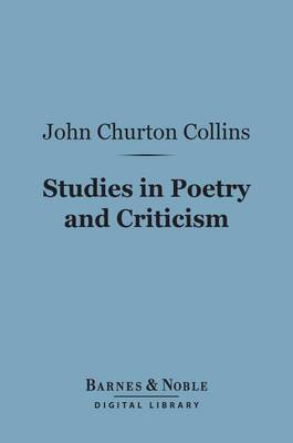 Cover of Studies in Poetry and Criticism (Barnes & Noble Digital Library)