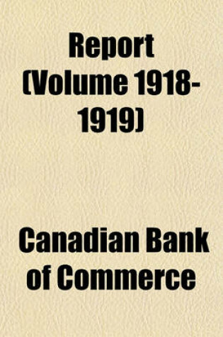 Cover of Report (Volume 1918-1919)