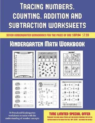 Cover of Kindergarten Math Workbook (Tracing numbers, counting, addition and subtraction)