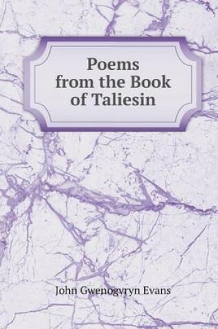 Cover of Poems from the Book of Taliesin