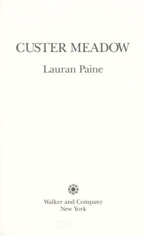 Book cover for Custer Meadow