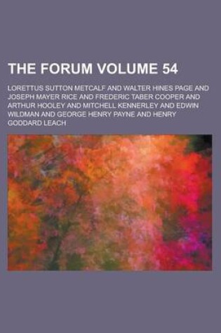 Cover of The Forum Volume 54