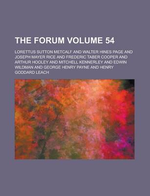 Book cover for The Forum Volume 54