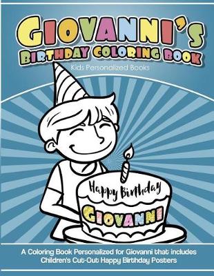 Book cover for Giovanni's Birthday Coloring Book Kids Personalized Books