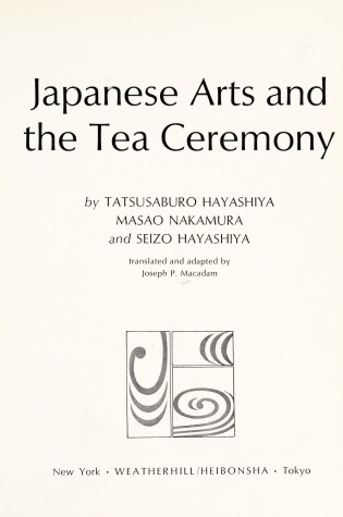 Cover of Japanese Arts and the Tea Ceremony