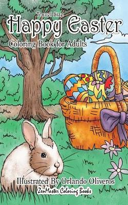 Book cover for Happy Easter Coloring Book for Adults Travel Size